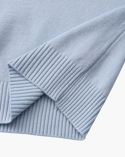 Gerippter Essential-Pullover mit Stehkragen