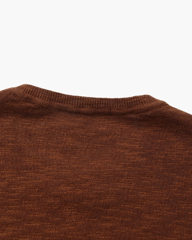 Essential-Rundhalsshirt aus Leinen-Baumwoll-Mix