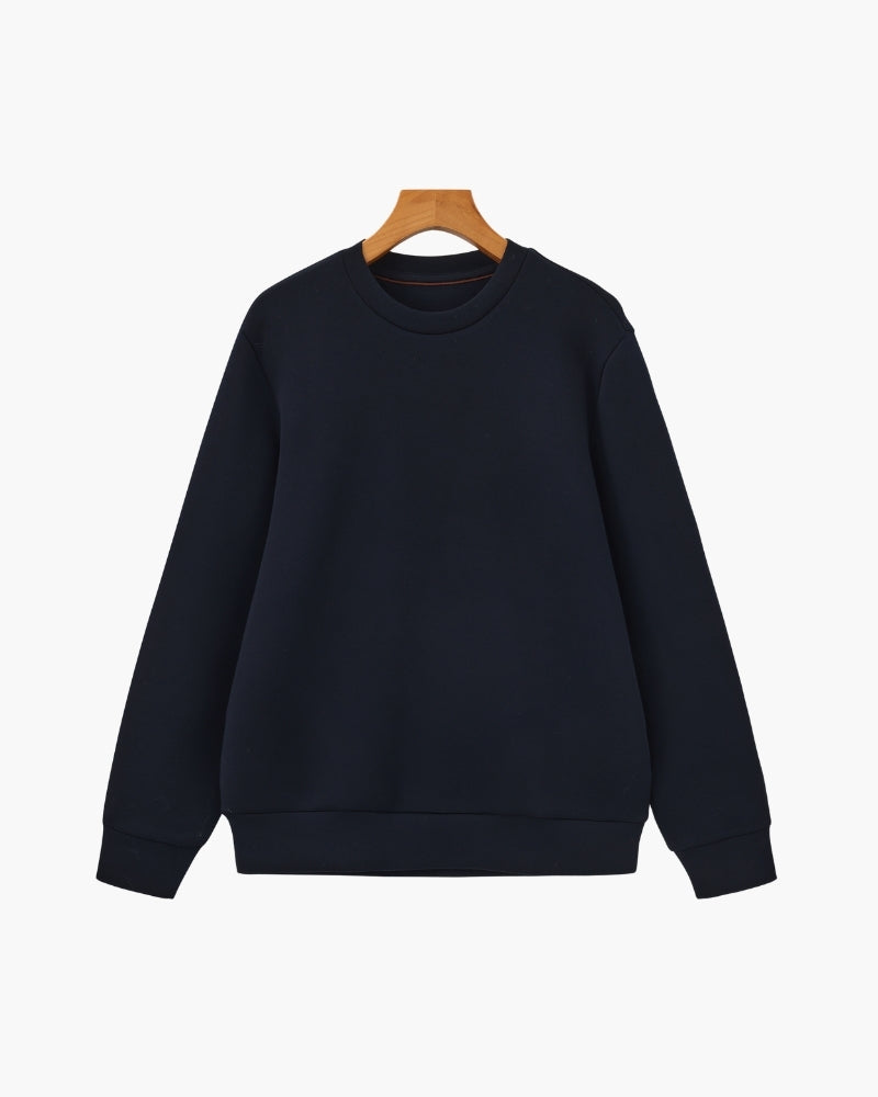 Klassisches Rundhals-Sweatshirt aus Modal-Mix