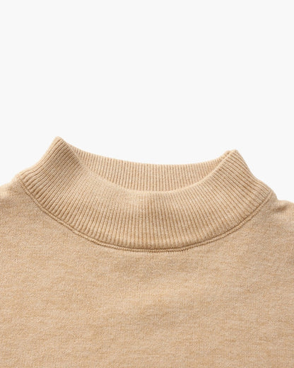Gerippter Essential-Pullover mit Stehkragen