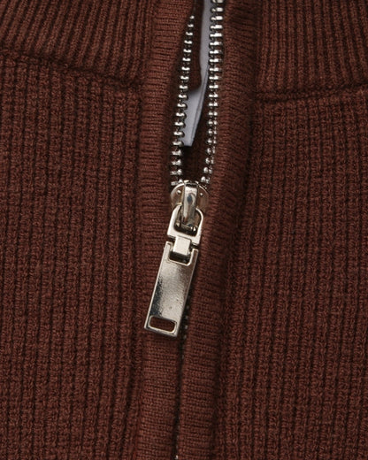Feiner Strickpullover mit halbem Reissverschluss