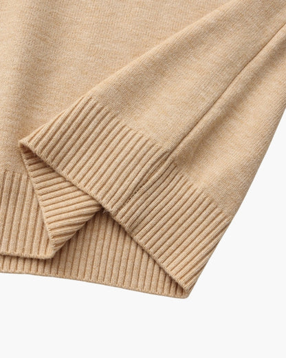 Gerippter Essential-Pullover mit Stehkragen