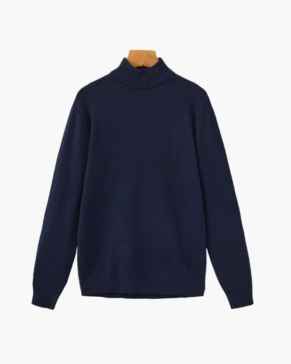 Gerippter Essential-Pullover mit Stehkragen