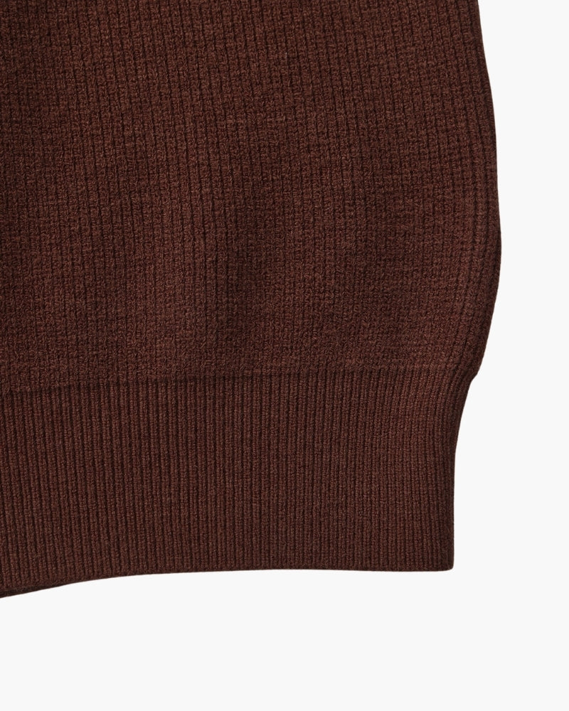 Feiner Strickpullover mit halbem Reissverschluss