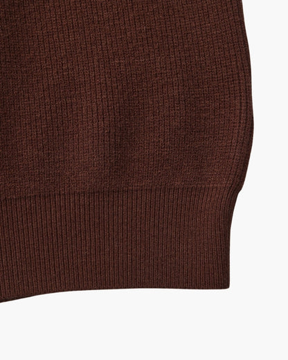 Feiner Strickpullover mit halbem Reissverschluss