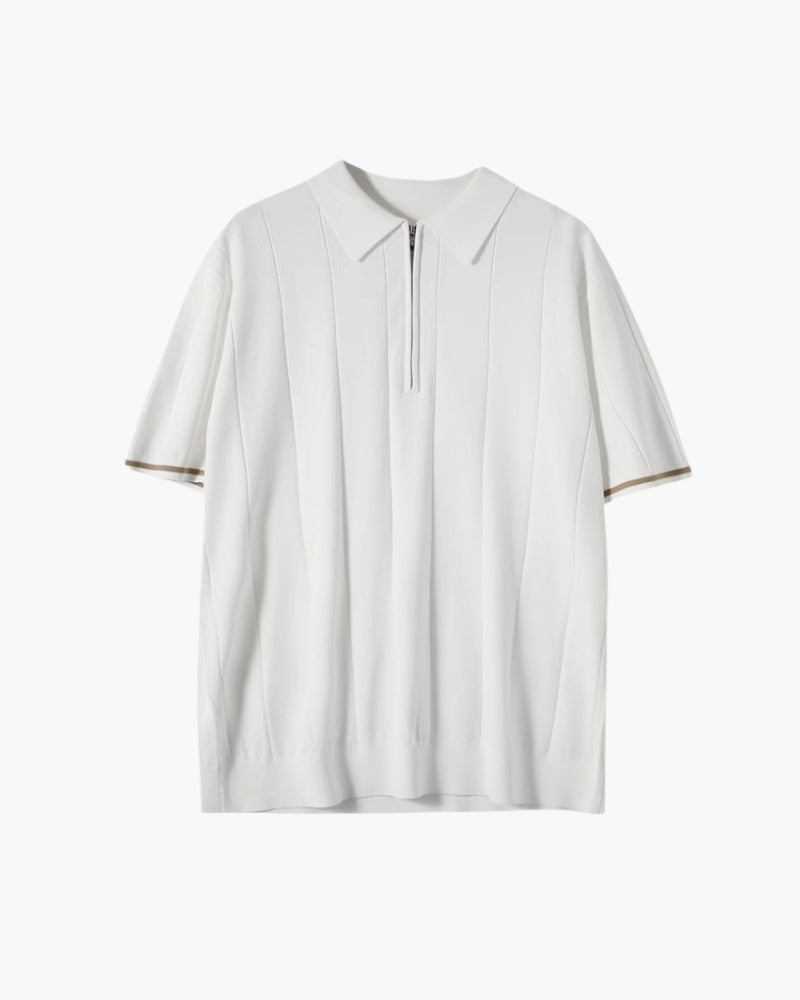 Signature-Polo mit Kontrastbesatz