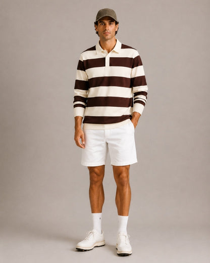 Vintage Rugby-Polo mit Streifen