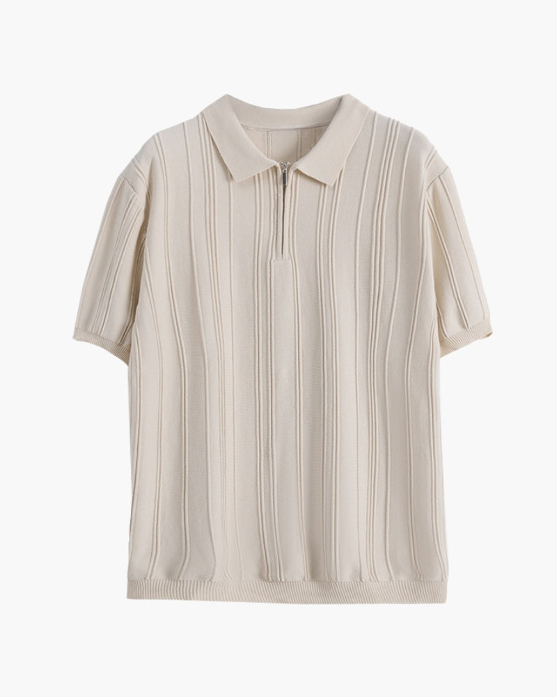 Signature-Polo mit Reissverschluss