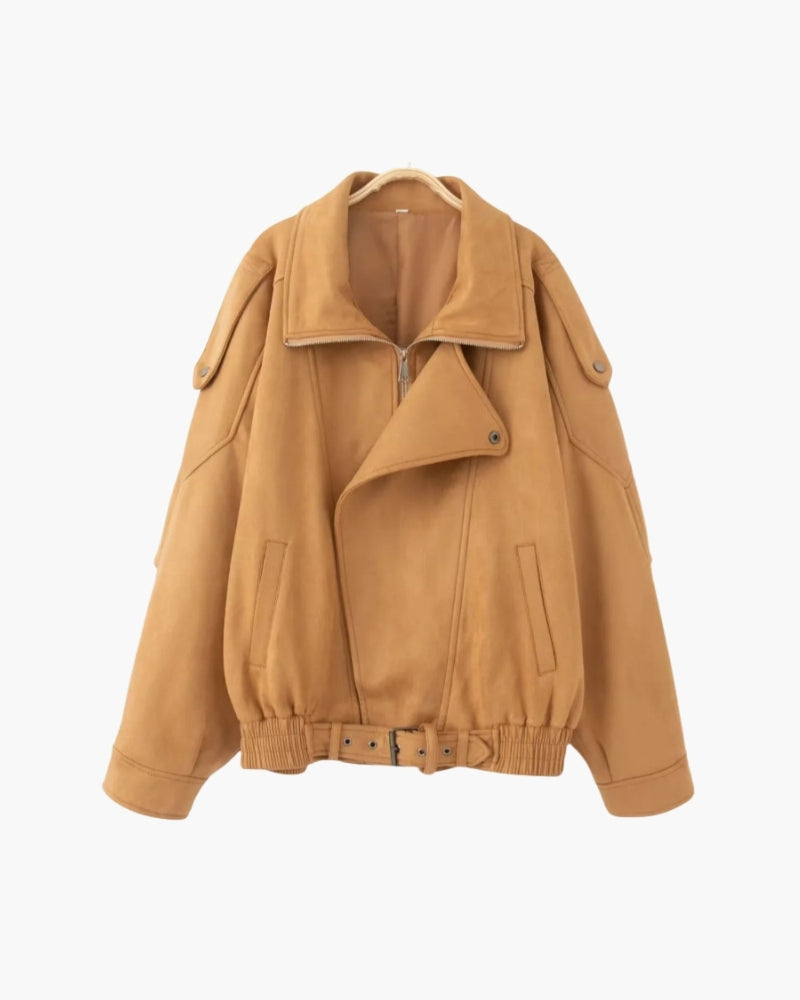 Vintage Suede Drape Jacke