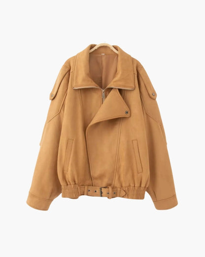 Vintage Suede Drape Jacke