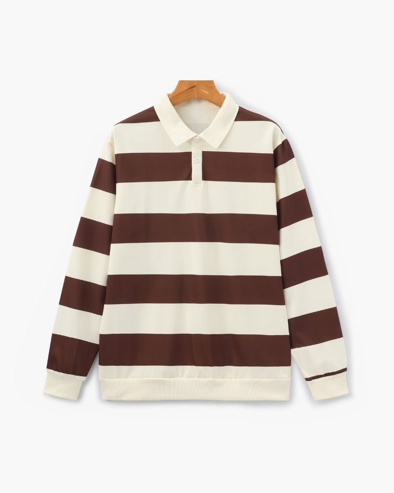 Vintage Rugby-Polo mit Streifen