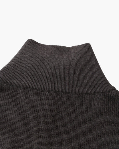 Feiner Strickpullover mit halbem Reissverschluss