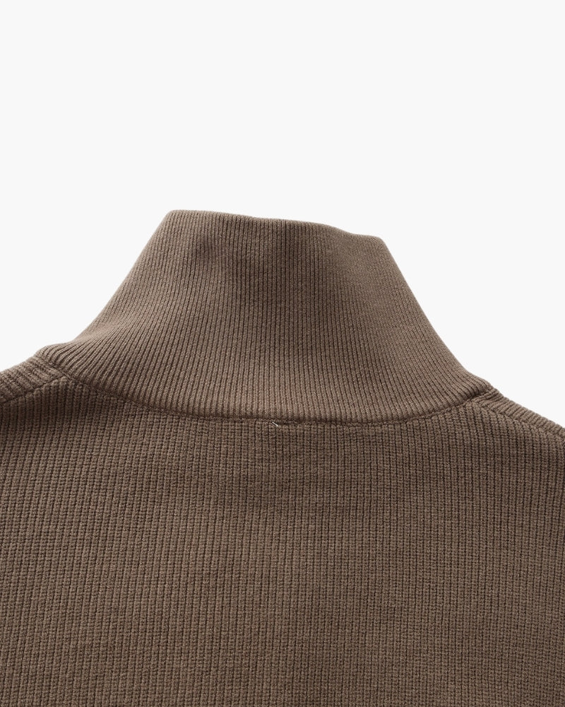 Feiner Strickpullover mit halbem Reissverschluss