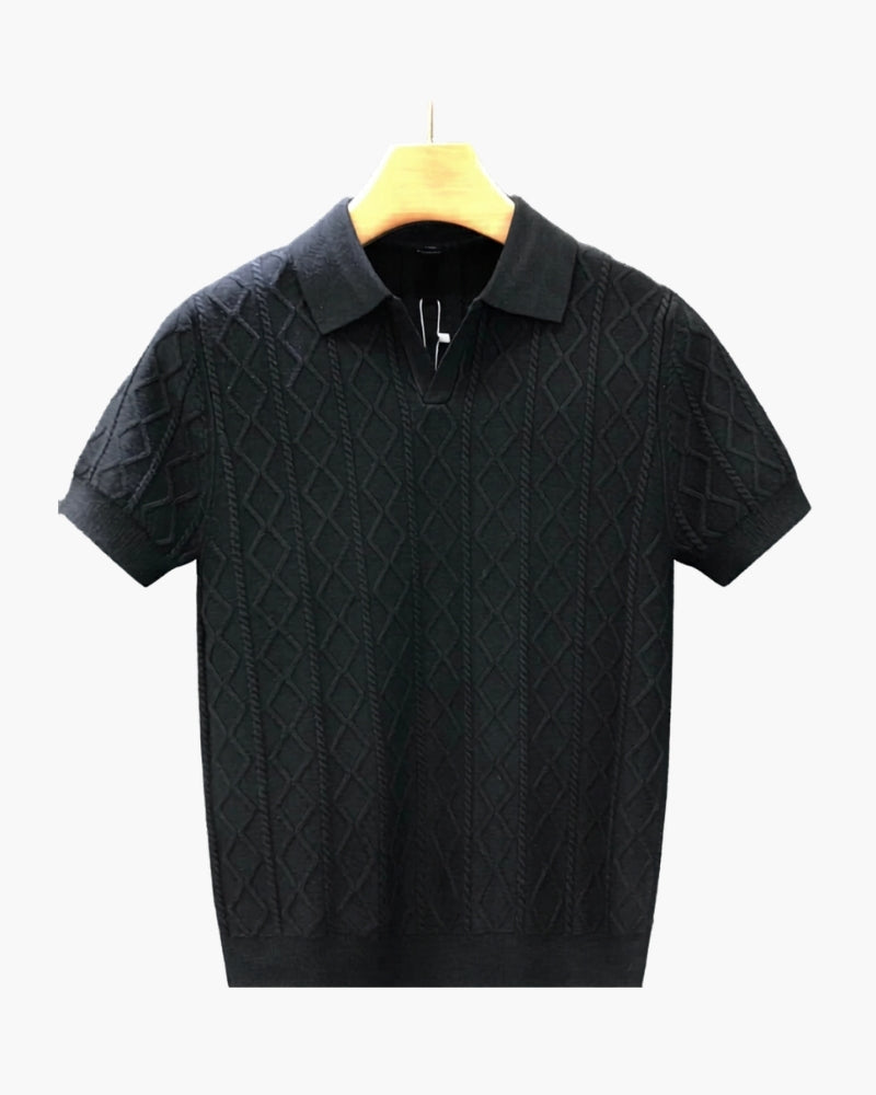 Signature-Strickpolo mit Struktur