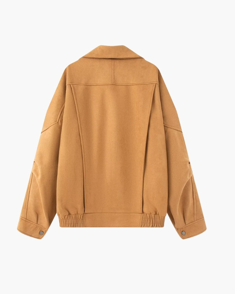 Vintage Suede Drape Jacke