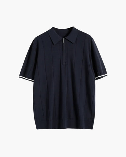 Signature-Polo mit Kontrastbesatz