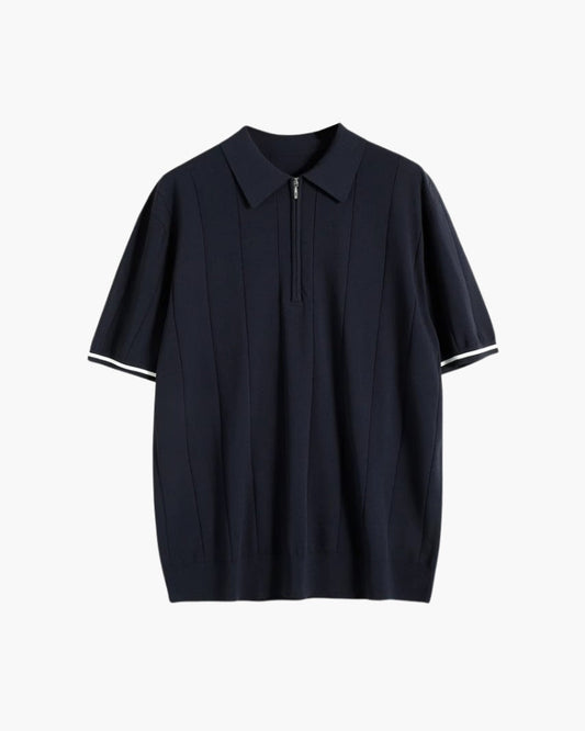 Signature-Polo mit Kontrastbesatz