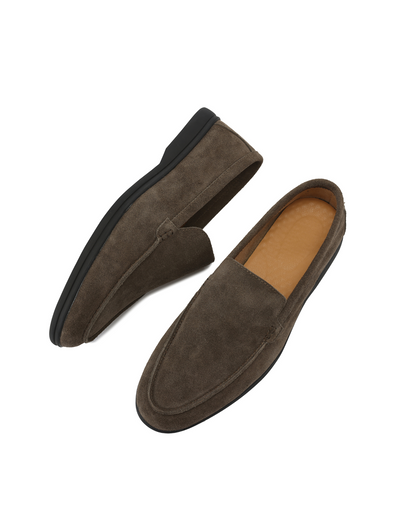 Premium Suede Loafer - Black Soles