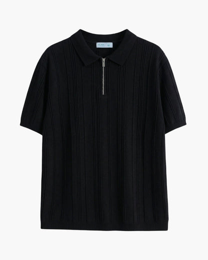 Signature-Polo mit Reissverschluss