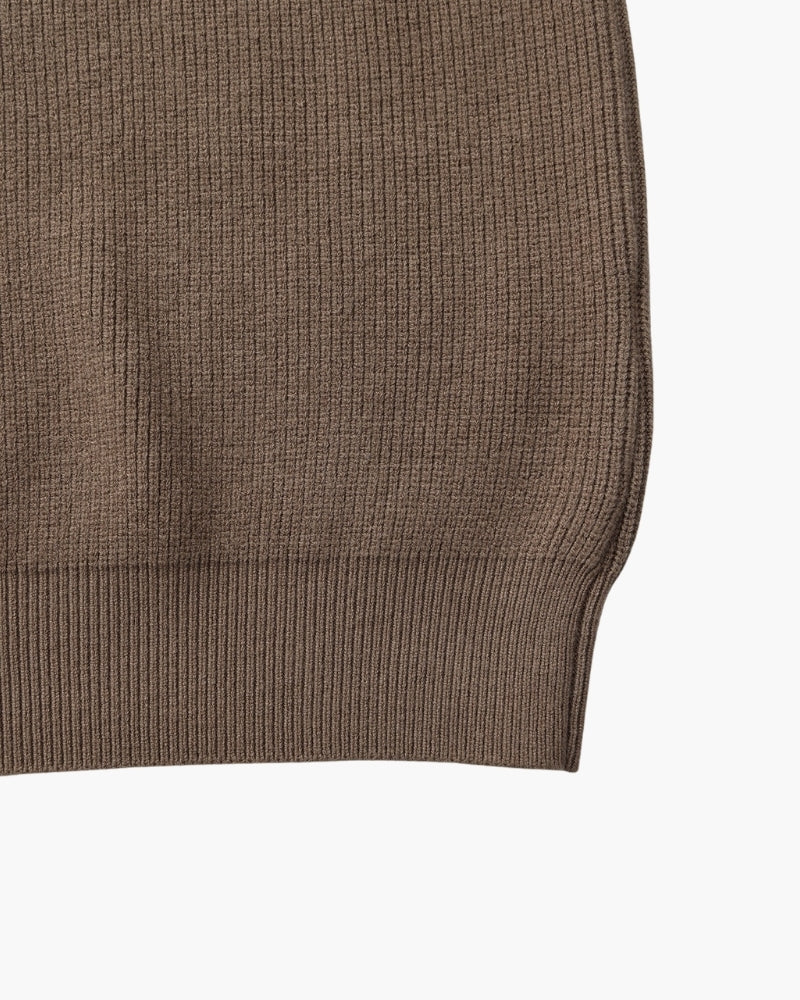 Feiner Strickpullover mit halbem Reissverschluss