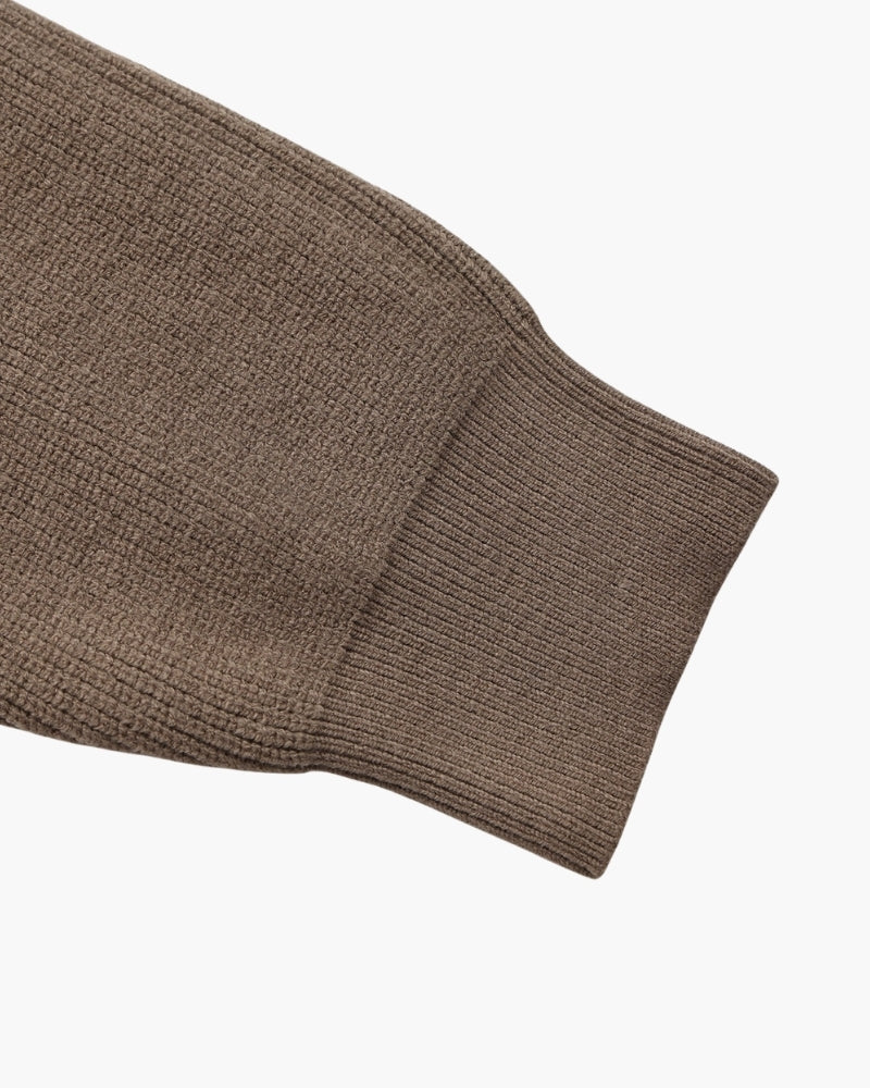 Feiner Strickpullover mit halbem Reissverschluss