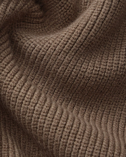 Feiner Strickpullover mit halbem Reissverschluss
