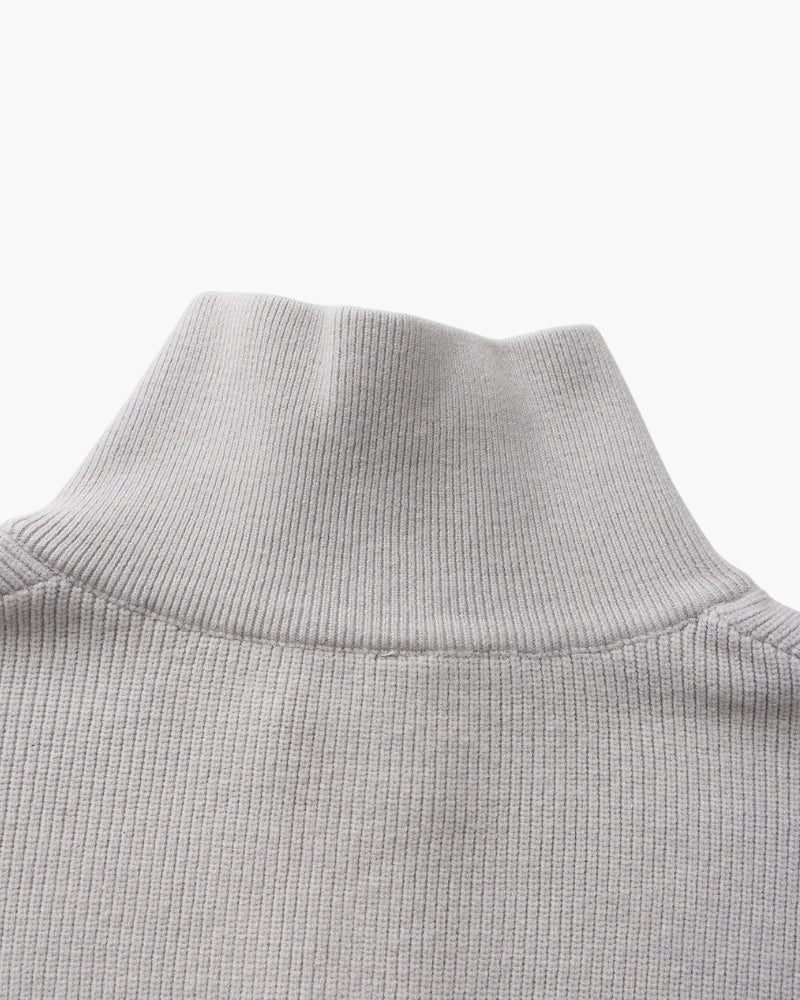 Feiner Strickpullover mit halbem Reissverschluss