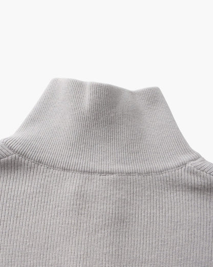 Feiner Strickpullover mit halbem Reissverschluss