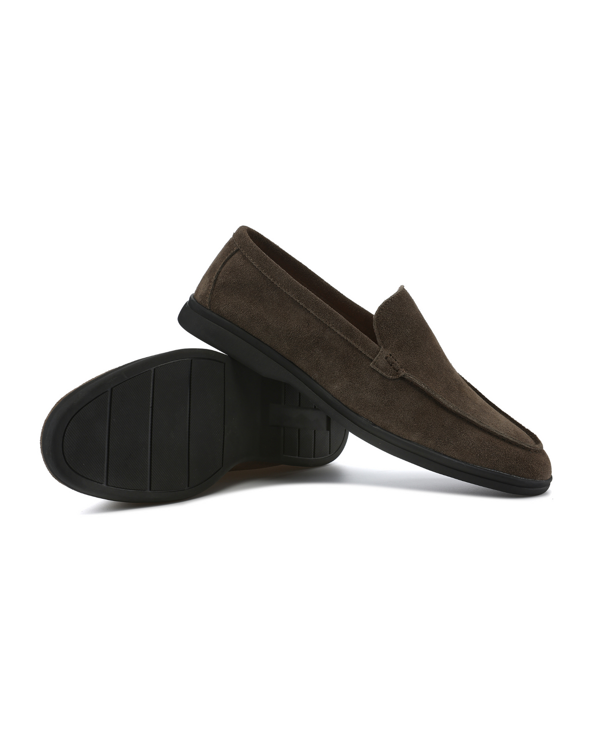 Premium Suede Loafer - Black Soles