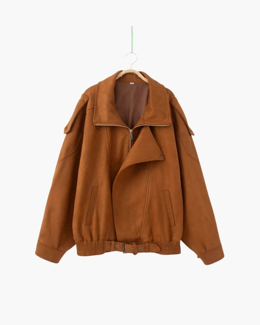 Vintage Suede Drape Jacke
