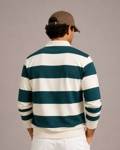 Vintage Rugby-Polo mit Streifen
