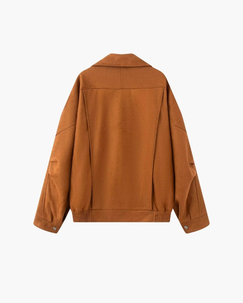 Vintage Suede Drape Jacke