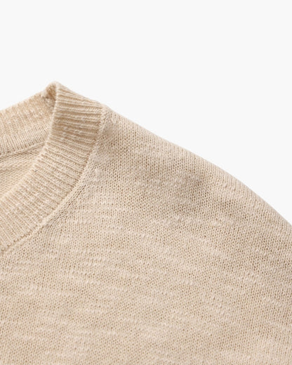 Essential-Rundhalsshirt aus Leinen-Baumwoll-Mix