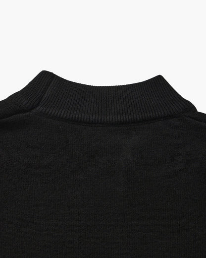 Gerippter Essential-Pullover mit Stehkragen