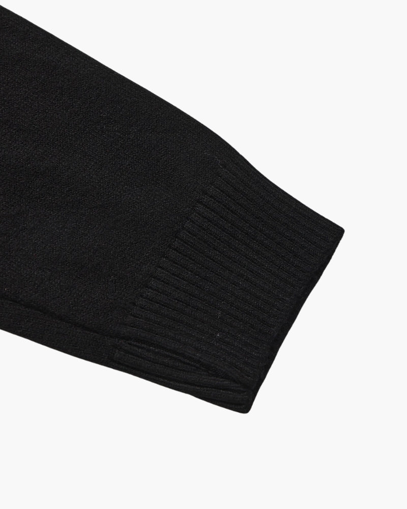 Gerippter Essential-Pullover mit Stehkragen