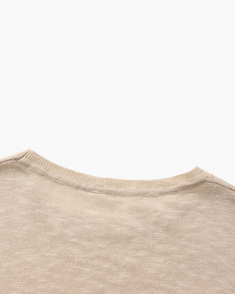 Essential-Rundhalsshirt aus Leinen-Baumwoll-Mix