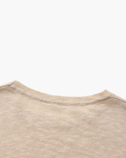 Essential-Rundhalsshirt aus Leinen-Baumwoll-Mix