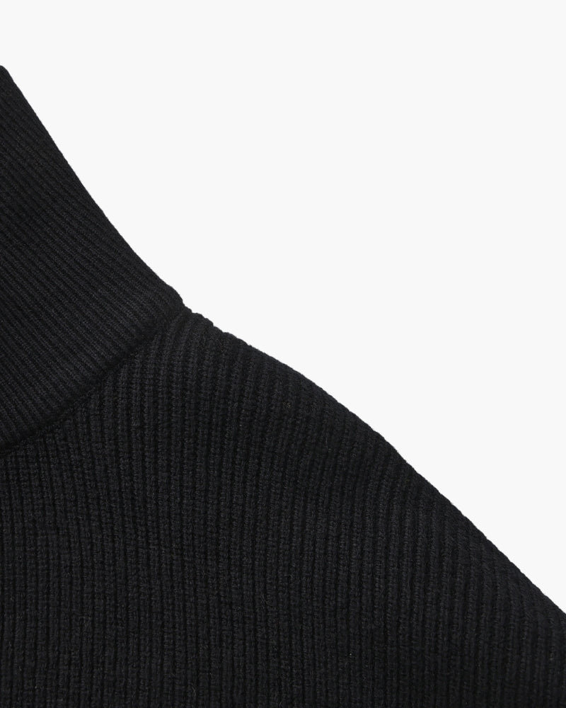 Feiner Strickpullover mit halbem Reissverschluss