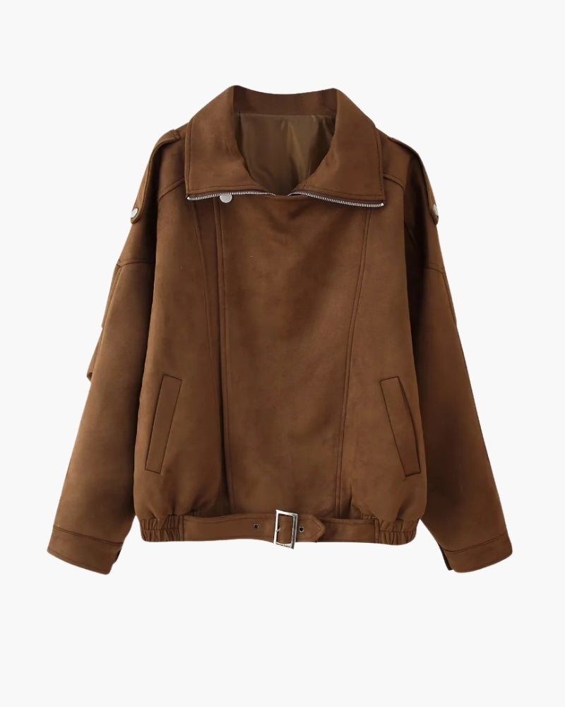 Vintage Suede Drape Jacke
