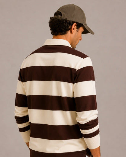 Vintage Rugby-Polo mit Streifen