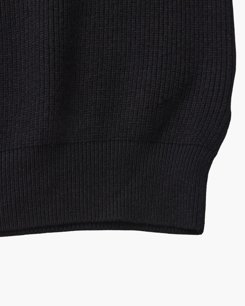 Feiner Strickpullover mit halbem Reissverschluss