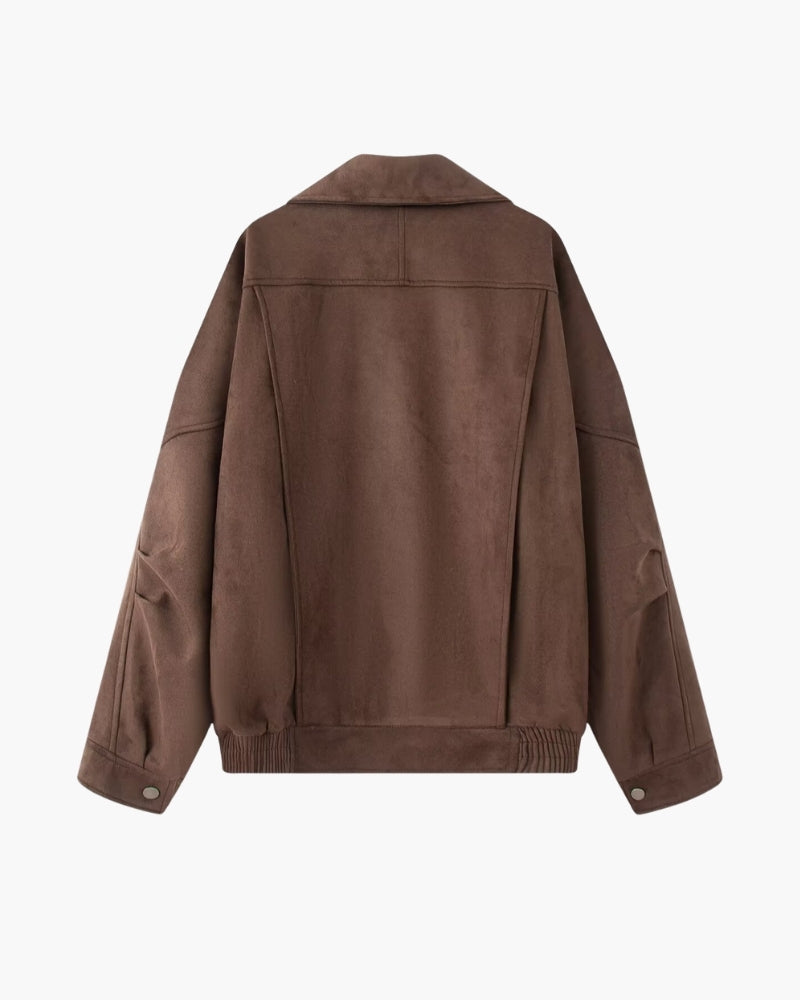 Vintage Suede Drape Jacke