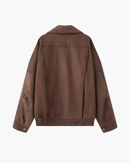 Vintage Suede Drape Jacke