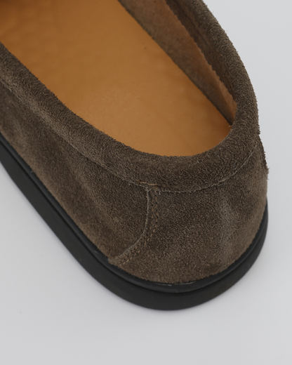 Premium Suede Loafer - Black Soles