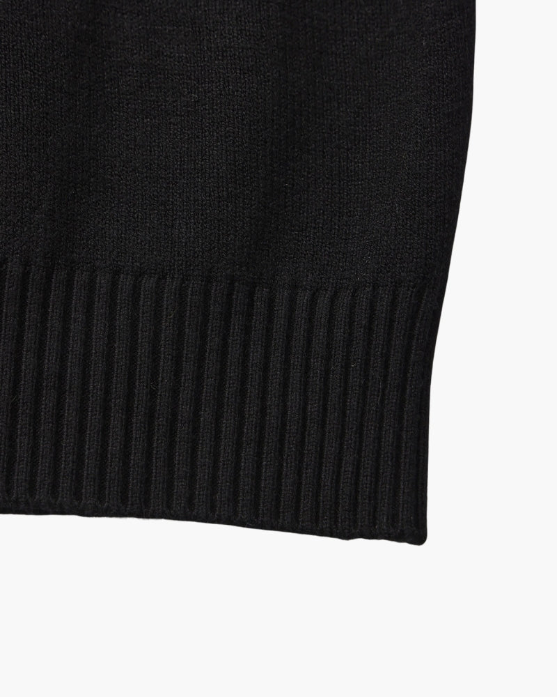 Gerippter Essential-Pullover mit Stehkragen