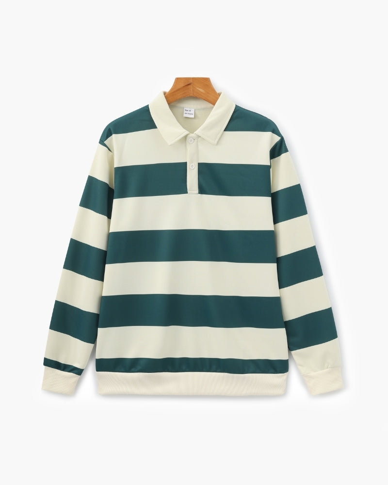 Vintage Rugby-Polo mit Streifen