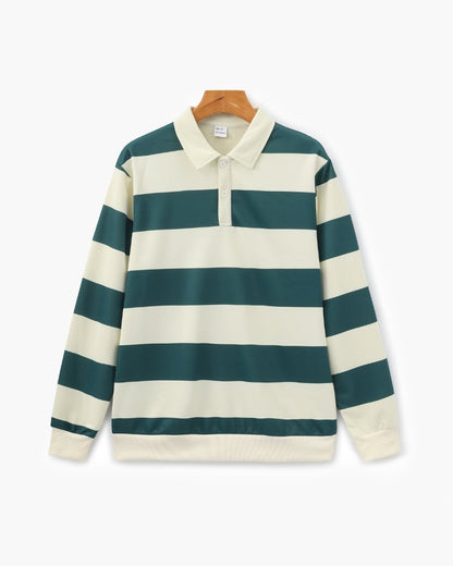 Vintage Rugby-Polo mit Streifen