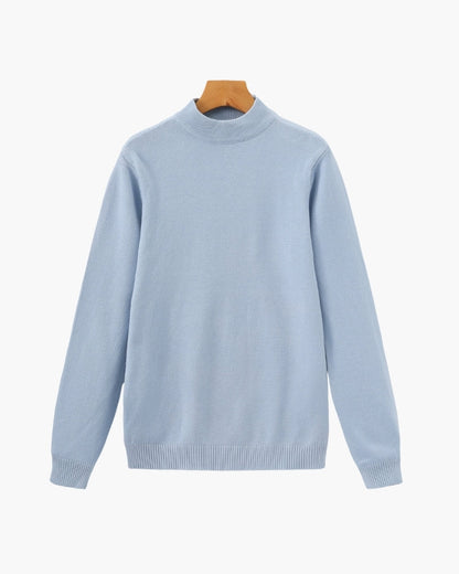 Gerippter Essential-Pullover mit Stehkragen