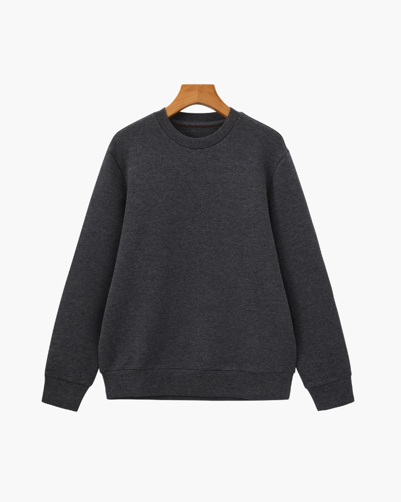 Klassisches Rundhals-Sweatshirt aus Modal-Mix