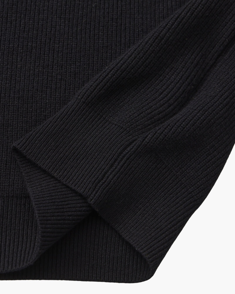 Feiner Strickpullover mit halbem Reissverschluss